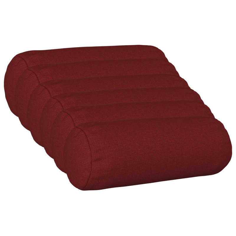 Light Grey Cushion, Cylinder 40cmH x 15cmW, Wine Red
