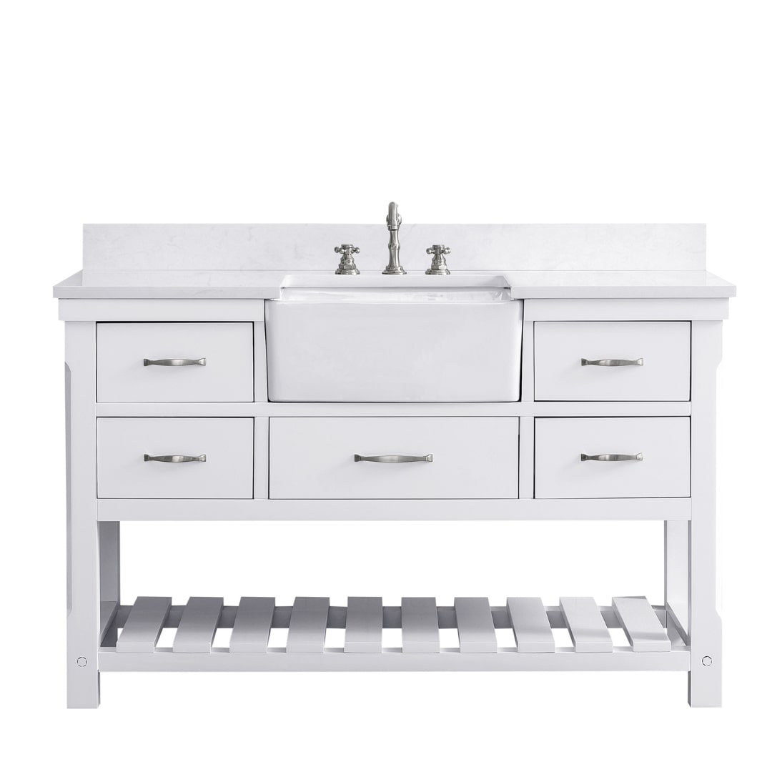 Rosana 54'' Single Bathroom Vanity with Engineered Stone Top Gracie Oaks Base 