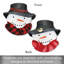 Ensemble de 4 napperons réversibles en forme de bonhomme de neige CounterArt