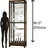 Jelicia Lighted Glass Curio Cabinet with Adjustable Shelves-414190892