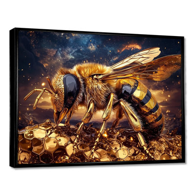 «Happy Honeybee Happiness - Bee», reproduction d'art murale