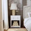 Table de chevet à 1 tiroir de 21 po Celine, blanc texturé-861465783