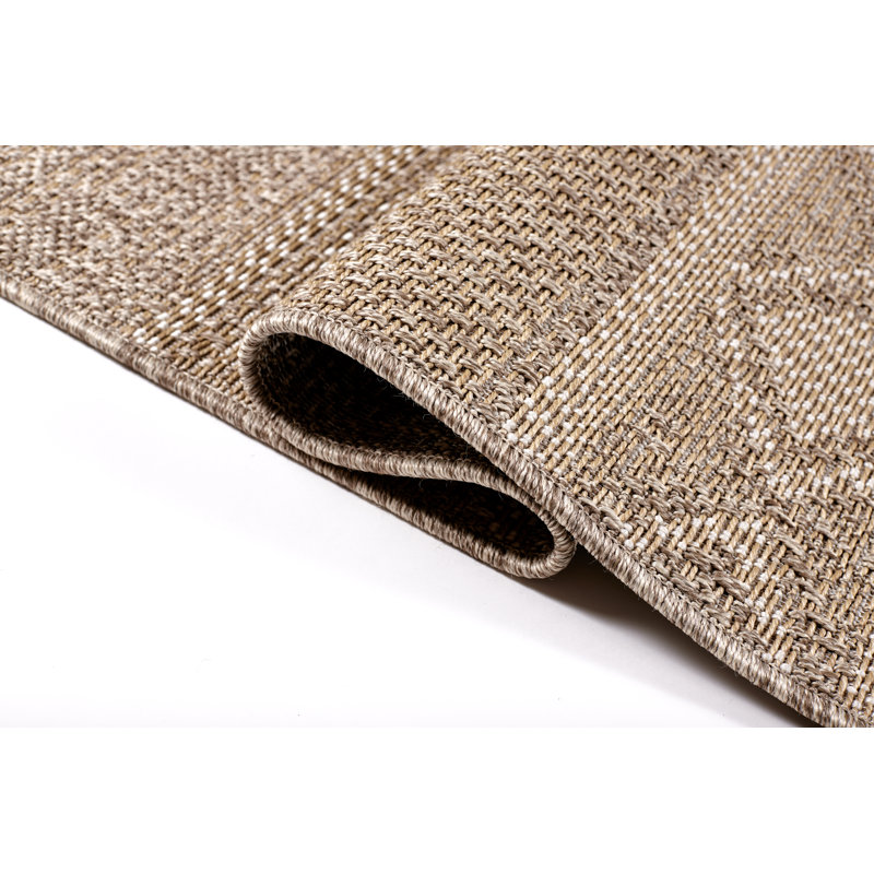 Tapis d'intérieur / extérieur en polypropylène tissé à la machine Tarquinia, 2 pi x 3 pi