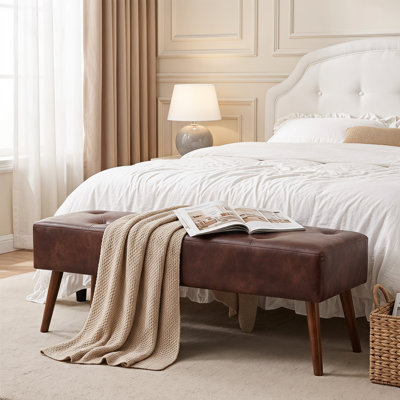 Sveina Faux Leather Upholstered Bench