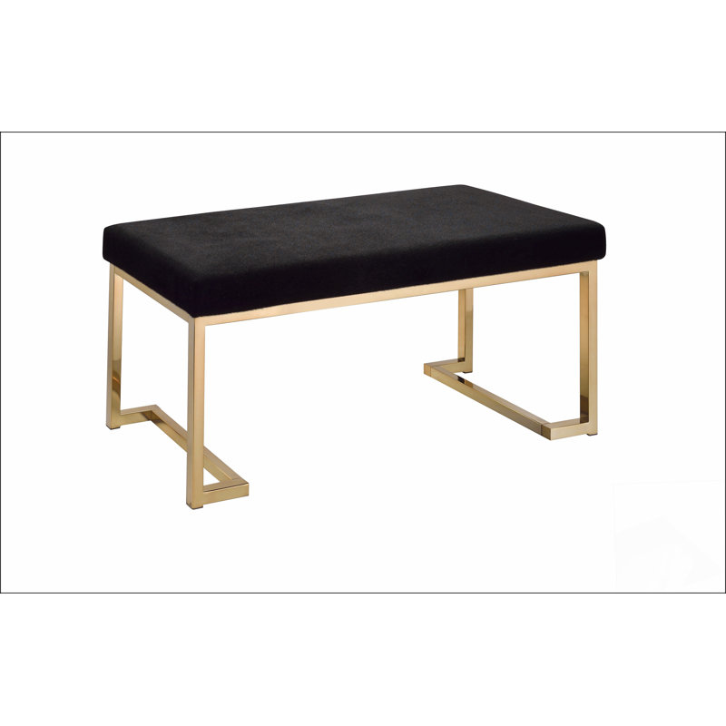 Bench 18 x 40 x 16,Boice Bench in Fabric & Champagne