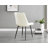 Lenworth Modern Black Metal and Glass Dining Table Set with 4 Velvet Upholstered Dining Chairs