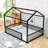 Metal House Shaped Bed With Fence-68487686-68487681