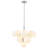 George Oliver 13-Light Dimmable Modern Nickel Atomic Tiered Cluster Chandelier, Opal Glass Globe Bubble Shade for Mid-Century Living Room-857064304
