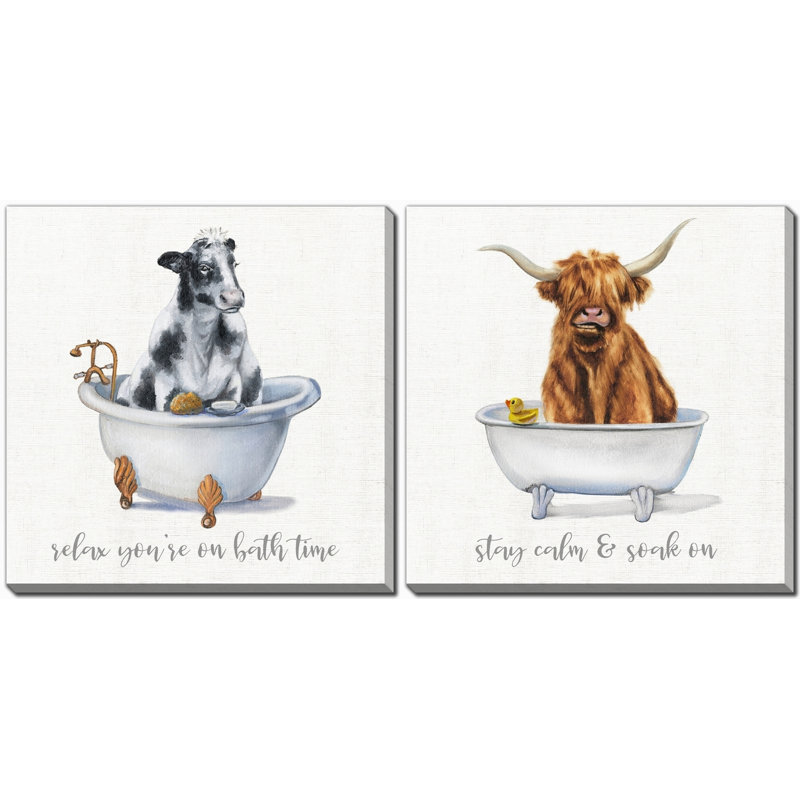«Bath Time», art mural sur toile