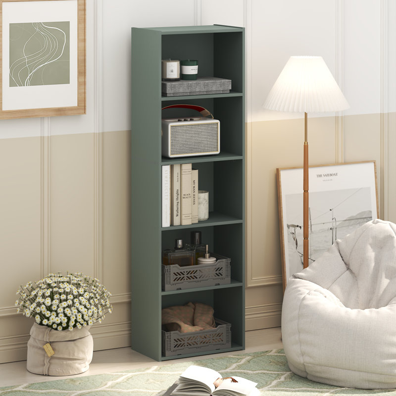 Bibliothèque standard Cannice, (5 tablettes) H 52,1 po x l 15,8 po x P 9,4 po, Vert