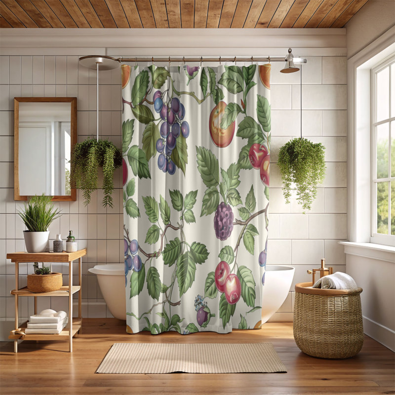 Rideau de douche Spring Cherry - Premium, H 74 po x l 71 po