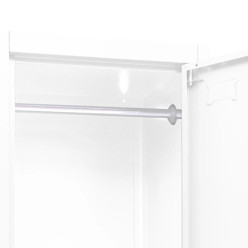 Armoire vestiaire en acier, Blanc, 2
