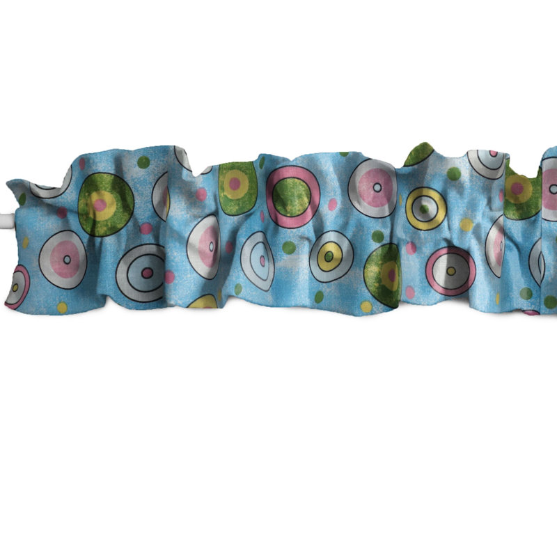 Cantonnière sur mesure en mélange de coton, L 9 po x L 72 po, Bleu