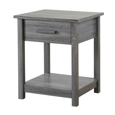 Table de chevet chic gris