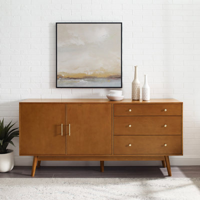 Mid-Century Modern Minimalist 2-Door Sideboard - Acorn