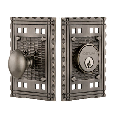 Nostalgic Warehouse Craftsman Plate Single Cylinder Deadbolt