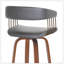 Tabouret de bar pivotant en noyer gris de 30,5 po Gatopa-893549875