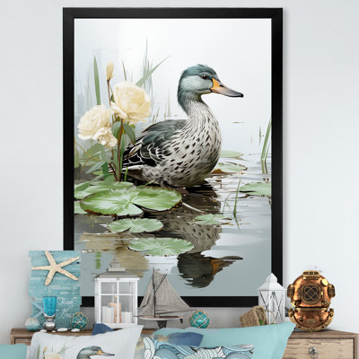 Duck Pond Reflections V - Duck Animal Wall Art
