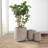 Kante Round Concrete Planters, Outdoor Indoor Pots Containers with Drainage Holes Set-1343578183
