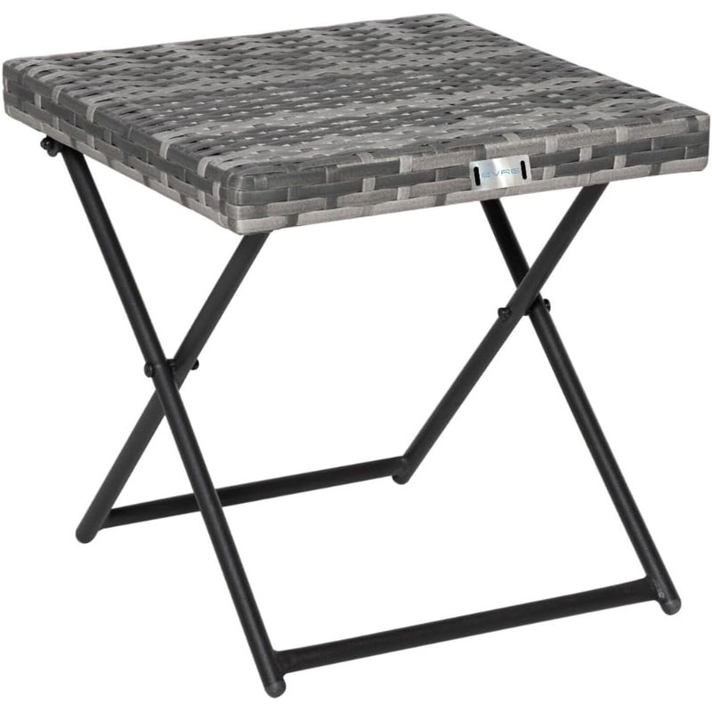 Capri 40cm Square Folding Table, Grey