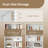 63.3" H  x 31.5"W 6-Tier Open Bookshelf with Adjustable Shelves & Sturdy H-Shaped Frame-1079572157