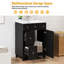 Meuble-lavabo noir - 2 tiroirs et rangement encastré en céramique-1484785888
