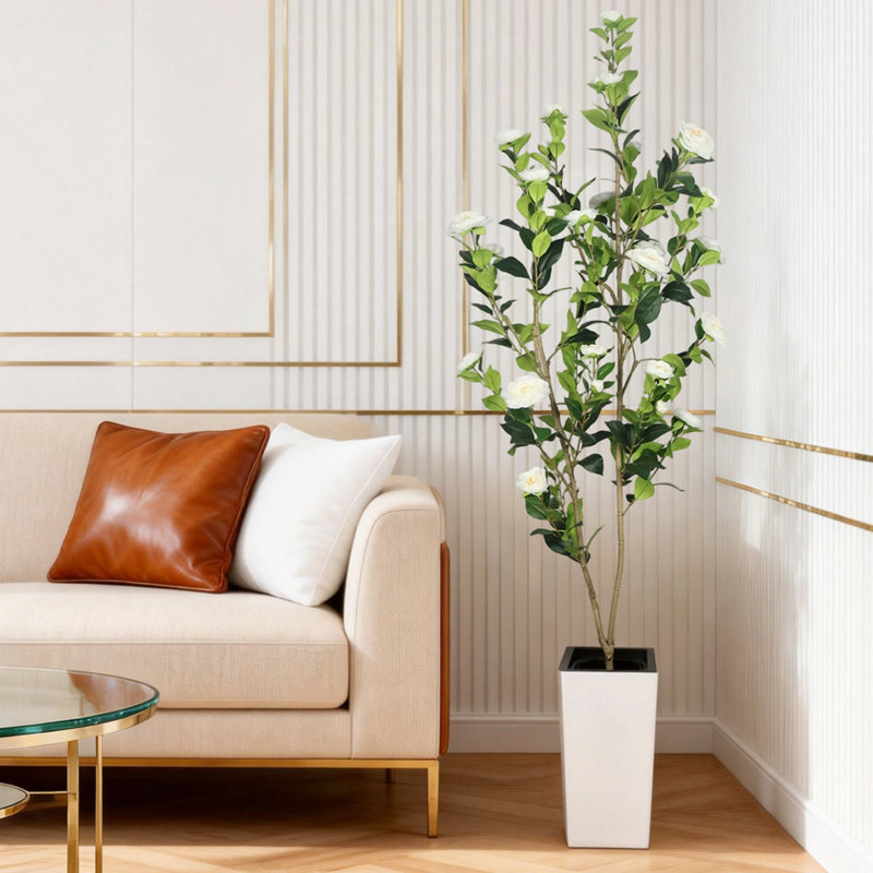 Faux Plant, White 180CM