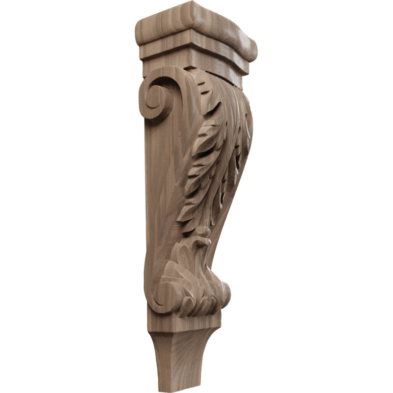 Support en bois / corbeau H 15,5 po x l 5,125 po x P 3,375 po, Noyer