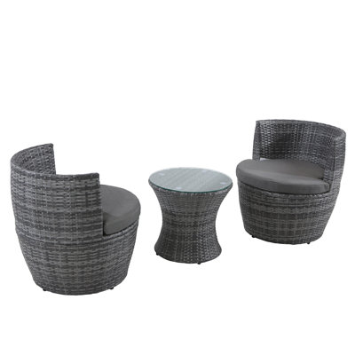 Laderious 2 - Person Round Patio Dining Set with Cushions included