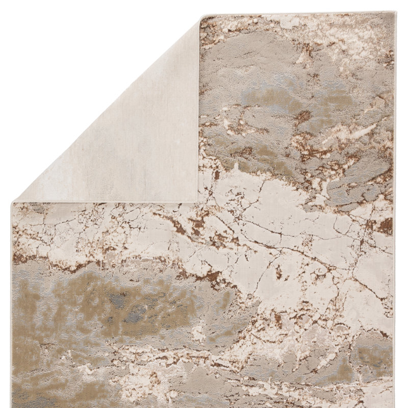 Tapis d'intérieur gris / brun Kari, Rectangle 7 pi 10 po x 10 pi 6 po