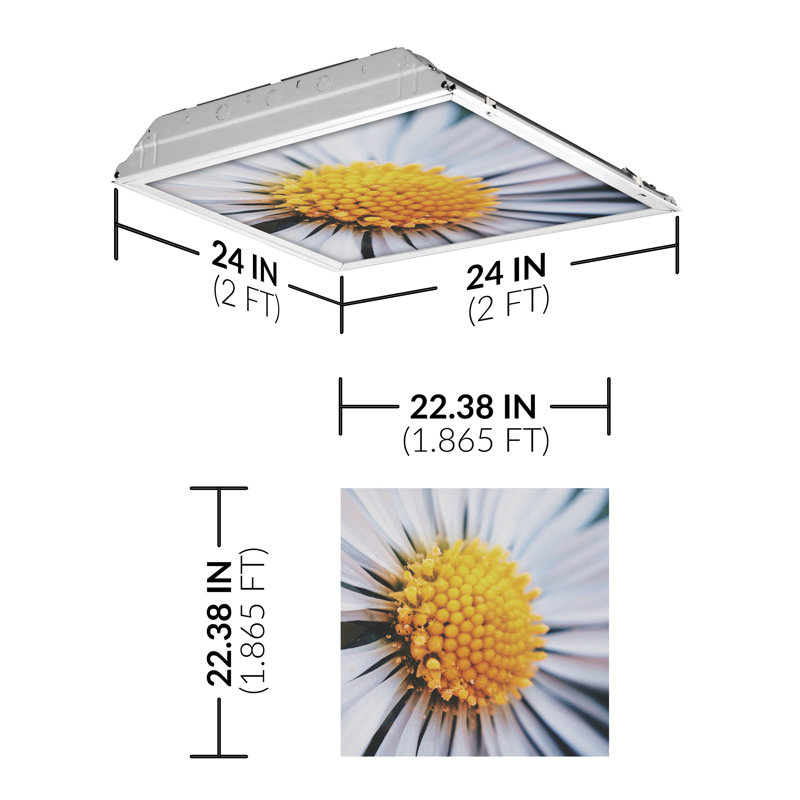 Flower Square Fixture Component Ceiling Light