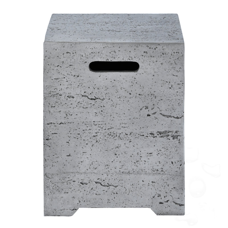 Tank Cover Table With Handles & Bottom Groove Hole, Gray