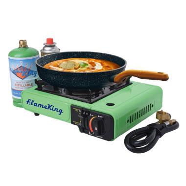 Hike Crew Outdoor GAS Camping Oven w/Carry Bag | CSA Approved Portable Propane-Powered 2-Burner Stove & Oven | Auto Ignition, Overheat Safety