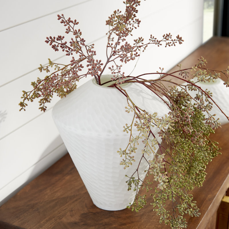 Buttercream Glass Table Vase, 5.5" H x 10" W x 10" D