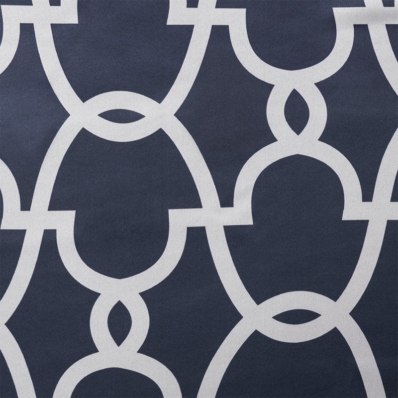Andish 100% Polyester Room Darkening Curtain Pair, Peacoat Blue, 52" W x 96" L