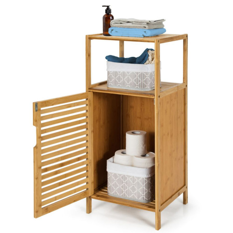 Solid Wood Freestanding Bathroom Cabinet