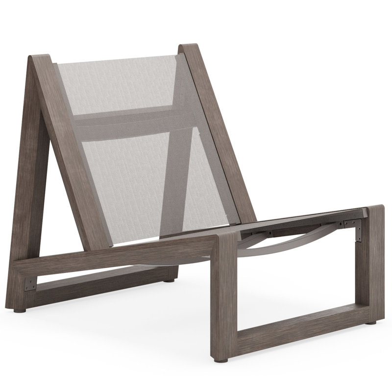 Sierra Outdoor Lounge Chair, Oyster, Pewter