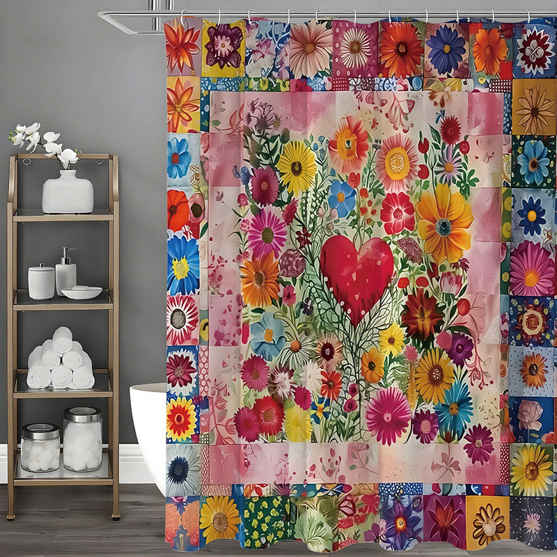 Rideaux de douche avec crochets inclus