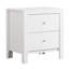 Table de chevet transitionnelle blanche élégante