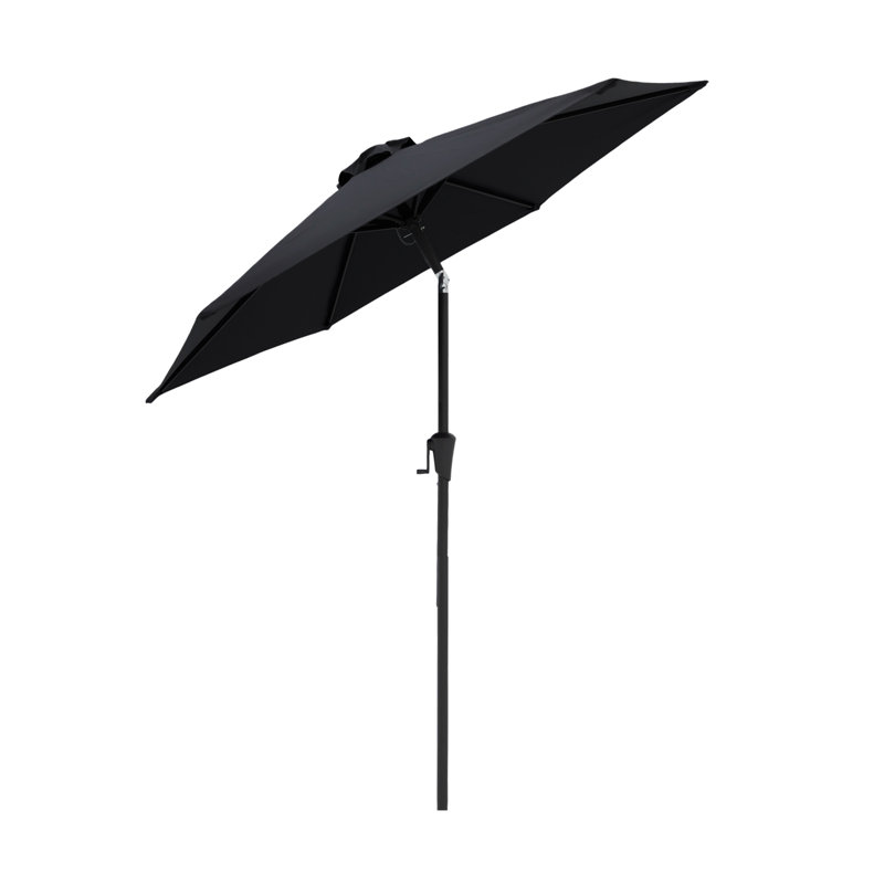 Parasol de table d'extérieur 7,5 pi Chittenden, Noir, 7,5 pi