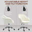Daijha Swivel Desk Chair, Teddy Fleece, for Home Study Bedroom, Cream White-971629593