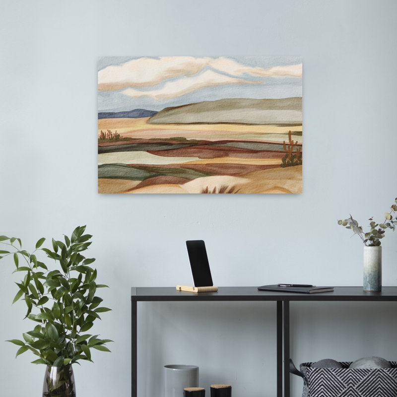 «Southwestern Desert Vista Peaceful Serene Tranquil Landscape Nature», art mural