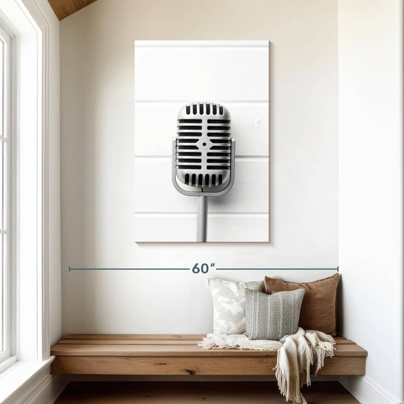 Microphone de scène rétro Abarca, H 45 po x l 30 po