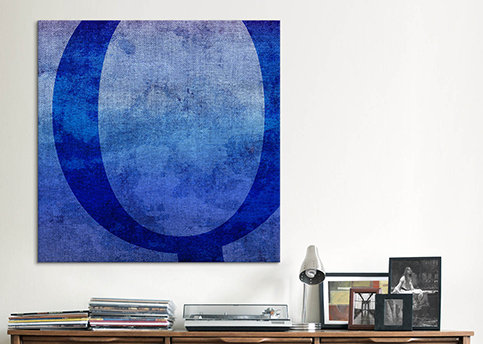 East Urban Home 'Stain' Textual Art on Canvas in Blue - Wayfair Canada