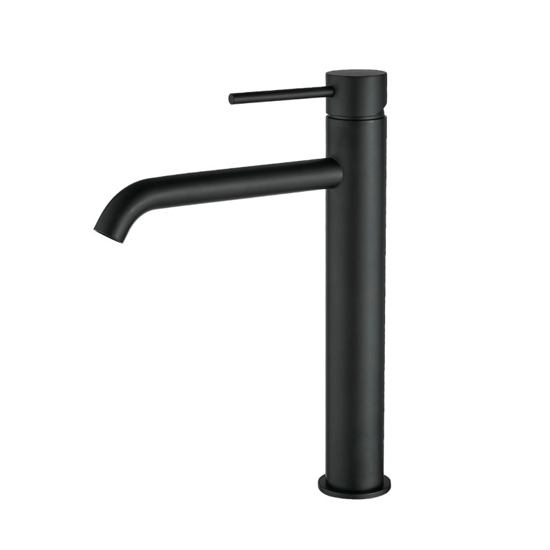 Black Tall Bathroom Faucet Black Faucet For Bathroom Sink, Single Hole Bathroom Faucet Modern Single Handle Vanity Basin Faucet