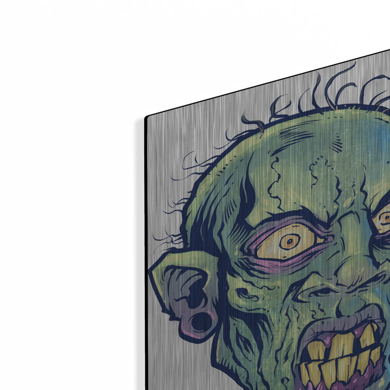 " Zombie Pattern Head 07 " by Flyland Designs, 16" H x 12" W