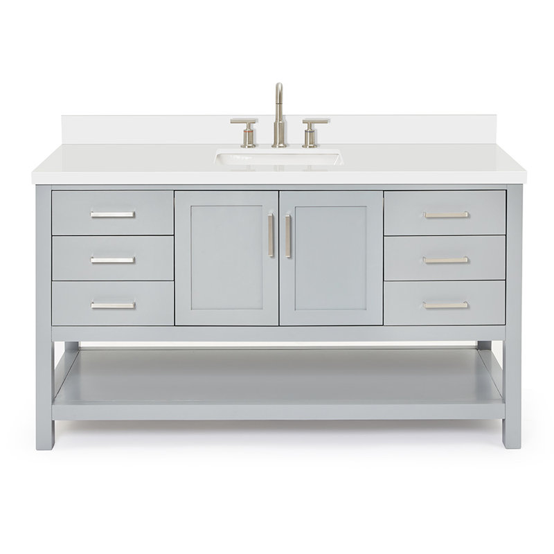 Magnolia Bath Vanity Rectangular Basin S061SWQ, Gray, Rectangular