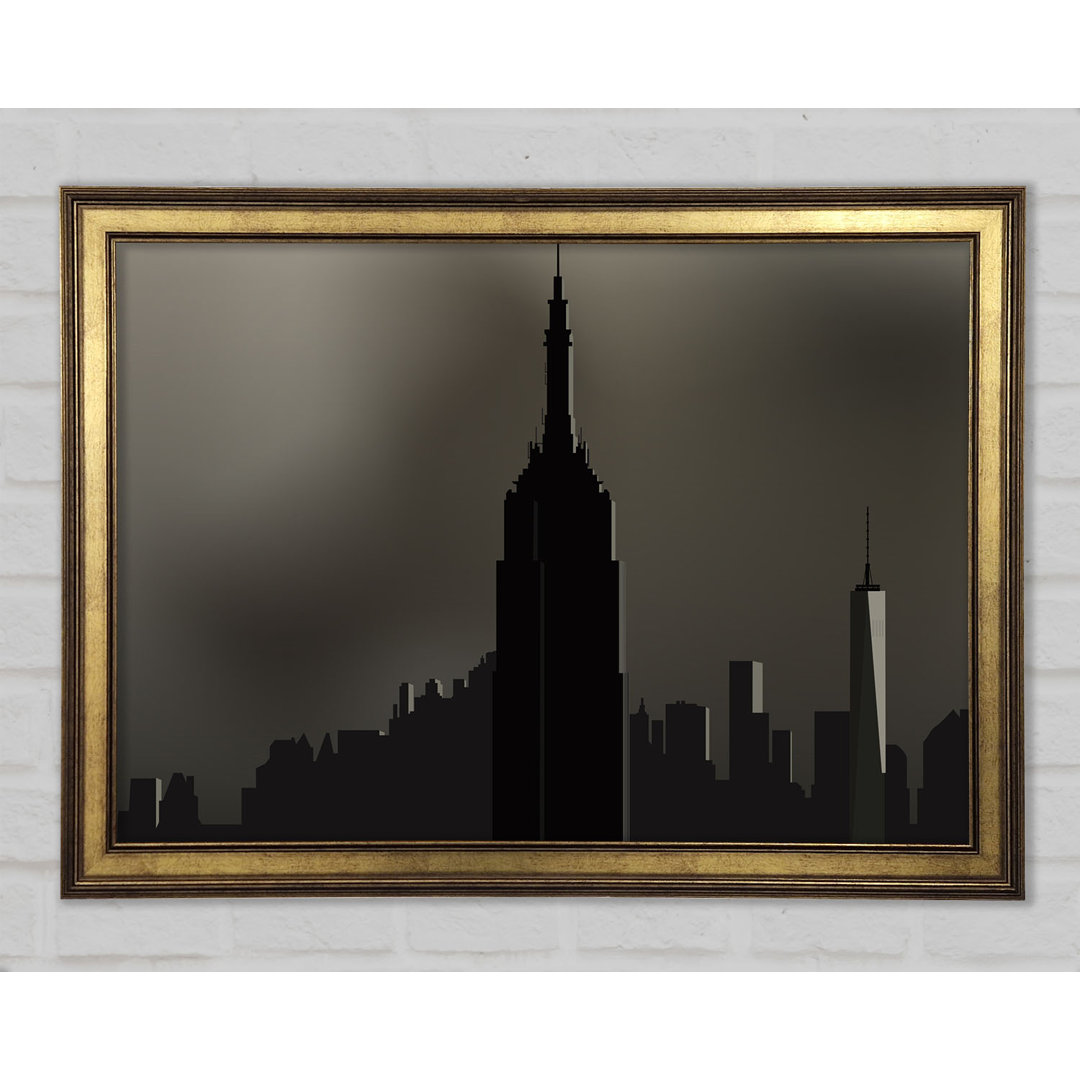 Empire State Building Illustration - Einzelner Bilderrahmen Kunstdrucke