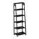 Arjet 5-Tier Ladder Bookshelf - Freestanding Wooden Bookcase Frame with Leaning Look - Shelves