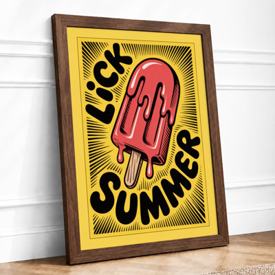 Lick Summer Retro - Framed Print
